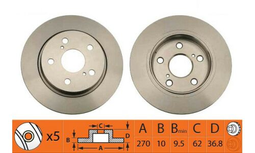 Диск тормозной SB Nagamochi, задний, арт. BR21184