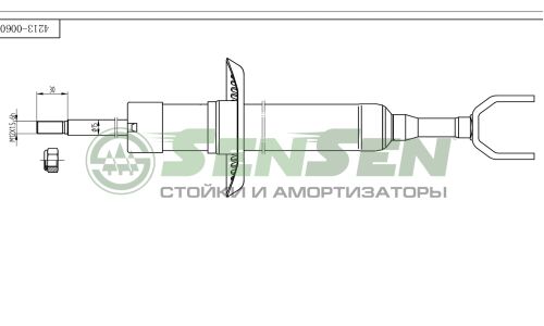 Амортизатор пер. audi, a4 (8d2, b5), avant (8d5, b SENSEN, арт. 42130060
