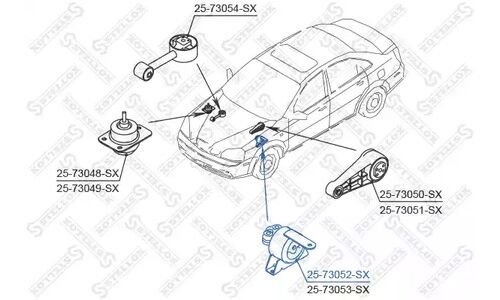 Подушка ДВС | лев Stellox, арт. 25-73052-SX