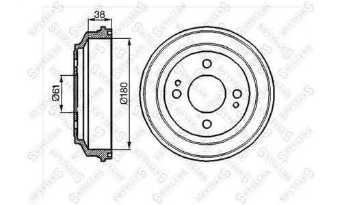 Барабан торм. Stellox, арт. 6025-9908-SX