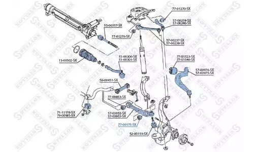 Сайлентблок переднего рычага Stellox, для Audi A8, арт. 77-00175-SX