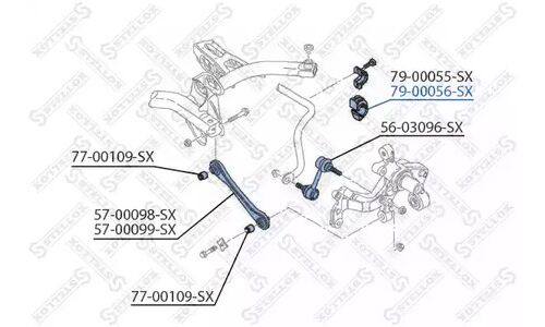 Втулка стабилизатора Stellox, арт. 79-00056-SX