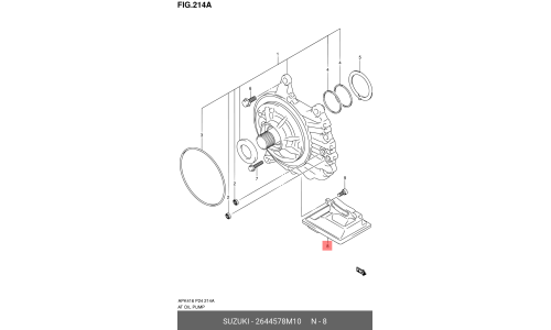 Фильтр масляный Suzuki, арт. 2644578M10