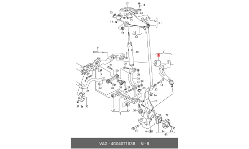 Сайлентблок переднего рычага VAG, арт. 4G0 407 183 B