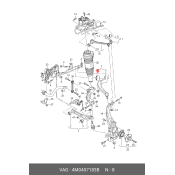 Гидроопора | перед VAG, арт. 4M0407183B