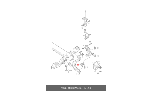 Опора шаровая | перед прав/лев VAG, арт. 7E0407361A