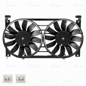 Вентилятор охлаждения радиатора Luzar, с кожухом, с 2 вентиляторами, для VAZ 21214, арт. LFK 01225