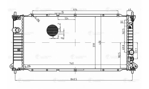 Радиатор охлаждения двигателя Luzar, для SsangYong Newactyon / Korando, арт. LRc 1755