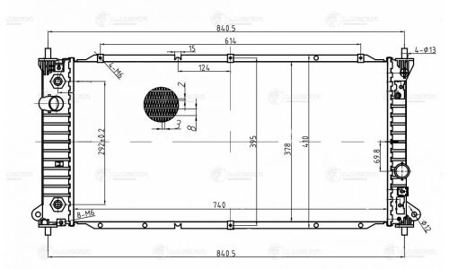 Радиатор охлаждения двигателя Luzar, для SsangYong Newactyon / Korando, арт. LRc 17135