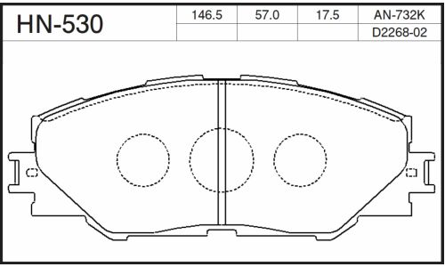 Колодки тормозные jFBK дисковые, арт. HN-530