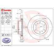 Диск тормозной Brembo UV Coated, арт. 09B63411