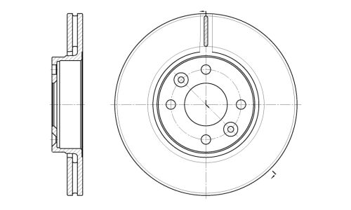 Диск тормозной передний G-brake, арт. GR20161