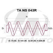 Пружина подвески усиленная TANS043R TRUSTAUTO