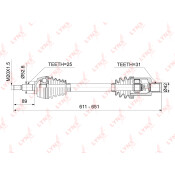 Привод в сборе LYNXauto, передний, правый, арт. CD-1022