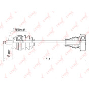 Привод в сборе | перед лев LYNXauto, арт. CD-1024