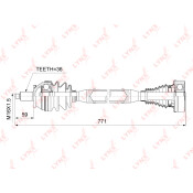 Привод в сборе LYNXauto, передний, правый, арт. CD-1025