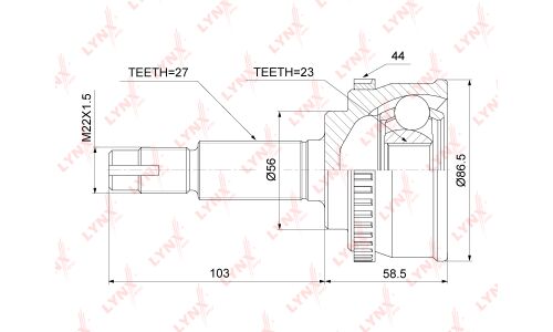 ШРУС LYNXauto, внешний, арт. CO-3916A