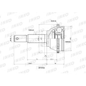 ШРУС внешний 28/26 ABS 48 | перед прав/лев INKO, арт. 307058A