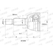 ШРУС INKO, передний, наружный, 25x21мм, арт. 307078