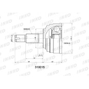 ШРУС INKO, внешний, арт. 310015
