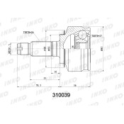 ШРУС INKO, внешний, арт. 310039