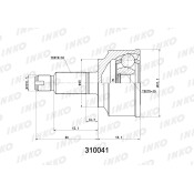 ШРУС INKO, внешний, арт. 310041