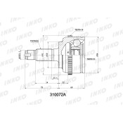 ШРУС INKO, внешний, арт. 310072A