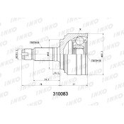 ШРУС INKO, внешний, арт. 310083