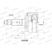 ШРУС INKO, внешний, арт. 310100