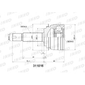 ШРУС INKO, внешний, арт. 311016