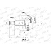 ШРУС INKO, внешний, арт. 311019A