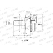 ШРУС INKO, внешний, арт. 311038A