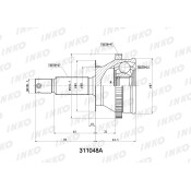 ШРУС INKO, внешний, арт. 311048A