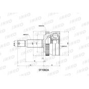 ШРУС INKO, внешний, арт. 311062A