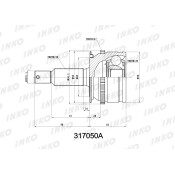 ШРУС INKO, внешний, арт. 317050A