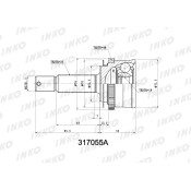 ШРУС INKO, передний, наружный, с ABS, 25x19мм, арт. 317055A