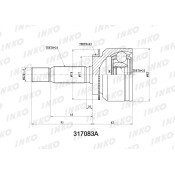 ШРУС INKO, внешний, арт. 317083A