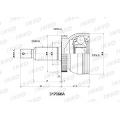 ШРУС INKO внешний, арт. 317098A