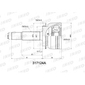 ШРУС INKO, внешний, арт. 317124A