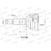 ШРУС INKO, внешний, арт. 317136