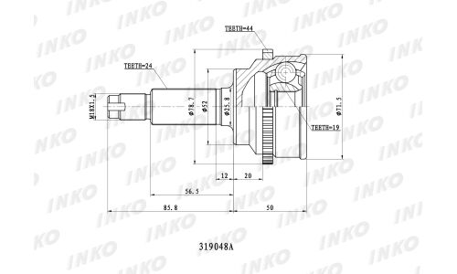 ШРУС INKO, внешний, арт. 319048A