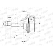 ШРУС INKO, передний, наружный, с ABS, 28x24мм, арт. 319088A