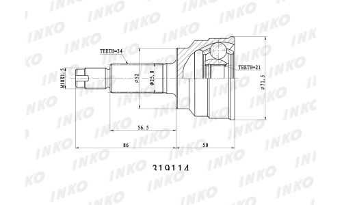 ШРУС INKO внешний, арт. 319114