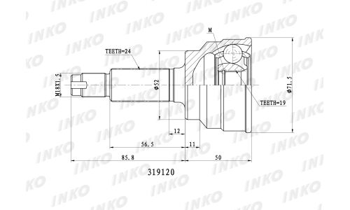 ШРУС INKO, внешний, арт. 319120