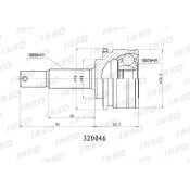 ШРУС INKO, внешний, арт. 320046