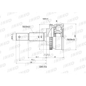 ШРУС INKO, внешний, арт. 320135A