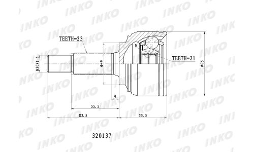 ШРУС INKO, внешний, арт. 320137