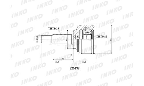 ШРУС INKO, внешний, арт. 320138