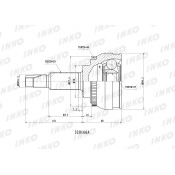 ШРУС INKO, внешний, арт. 320166A
