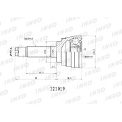 ШРУС INKO, внешний, арт. 321019